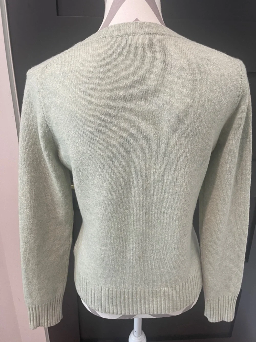 J.Crew Wool Luxury Sage Green Crewneck Sweater Size S